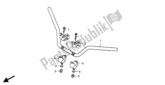 All parts for the Handle Pipe of the Honda TRX 500 FA Fourtrax Foreman Rubican 2009