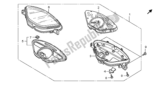 All parts for the Meter (mph) of the Honda ANF 125 2011