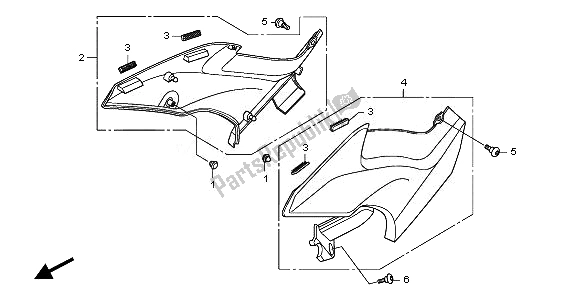 Todas las partes para Cubierta Lateral de Honda CBF 1000 FA 2010
