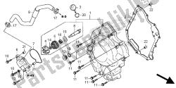 tapa del cárter derecho y bomba de agua