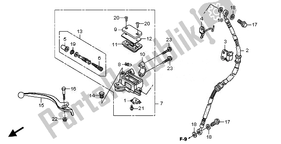 Tutte le parti per il Fr. Pompa Freno del Honda XL 125V 2011