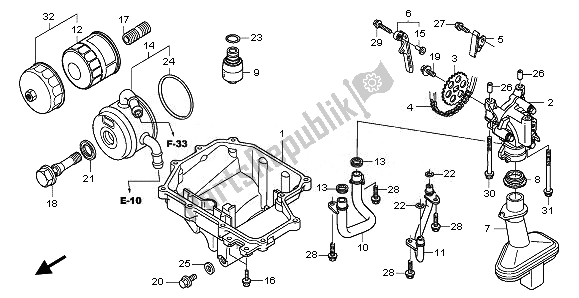 Toutes les pièces pour le Carter D'huile Et Pompe à Huile du Honda CB 600 FA Hornet 2010