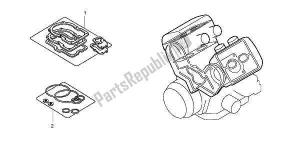 All parts for the Eop-1 Gasket Kit A of the Honda ST 1300A 2009