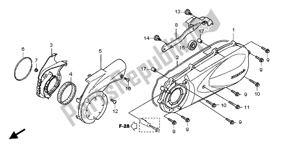 Todas las partes para Cubierta Izquierda Del Cárter de Honda SH 300 2011