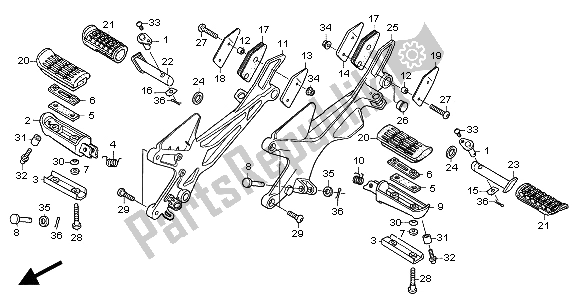 Tutte le parti per il Passo del Honda CBF 600 NA 2004