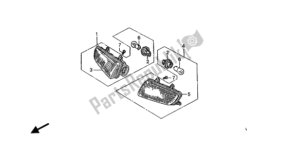 Tutte le parti per il Winker del Honda ST 1100A 1994