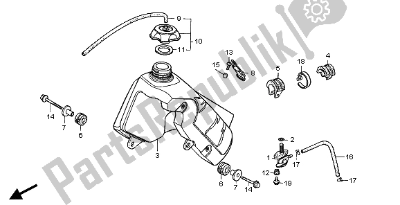 Todas las partes para Depósito De Combustible de Honda CR 80R 1995