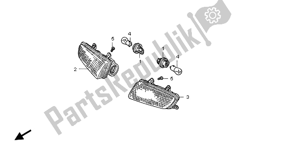 All parts for the Winker of the Honda ST 1100A 1996