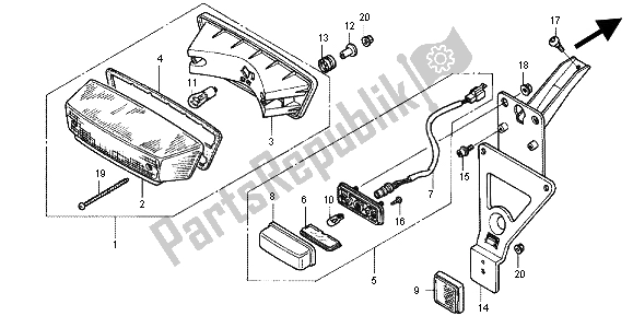 Todas las partes para Luz De La Cola de Honda CB 1300X4 1999