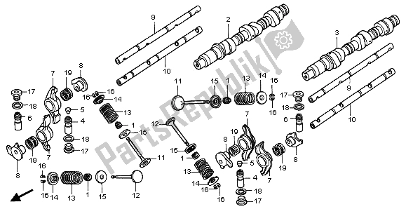 All parts for the Camshaft & Valve of the Honda GL 1500A 1995