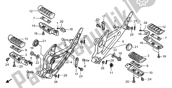 Tutte le parti per il Passo del Honda XL 1000V 2006