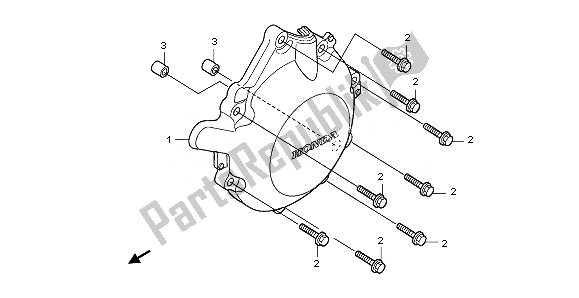 Tutte le parti per il Ac. Coperchio Del Generatore del Honda CBF 1000 FA 2011