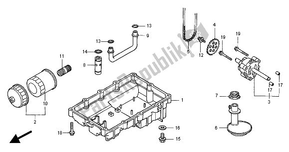 Wszystkie części do Pompa Oleju I Miska Olejowa Honda CB 500 2002