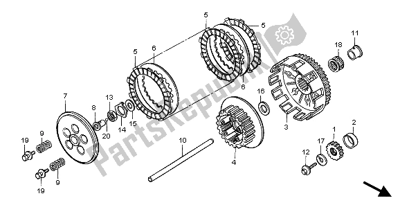 Todas las partes para Embrague de Honda CR 125R 1995