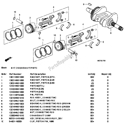 Wszystkie części do Wa? Korbowy I T? Ok Honda FJS 400 2011