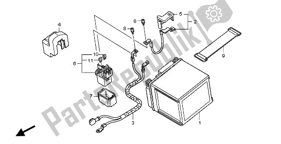 All parts for the Battery of the Honda CBR 1000 RR 2011