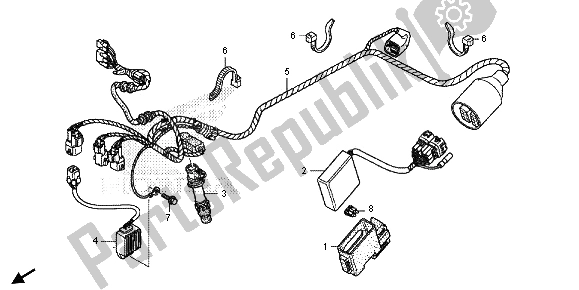 Tutte le parti per il Cablaggio del Honda CRF 250X 2013