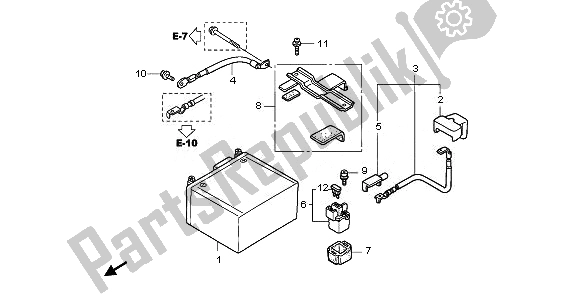 Toutes les pièces pour le Batterie du Honda PES 125 2010