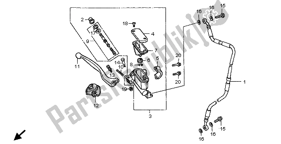 Tutte le parti per il Pompa Freno del Honda CR 80R SW 1999