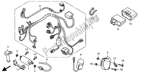 Tutte le parti per il Cablaggio del Honda CRF 250R 2010