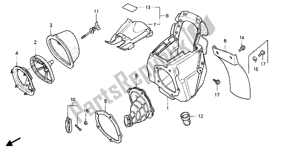 Todas as partes de Filtro De Ar do Honda CR 250R 1988