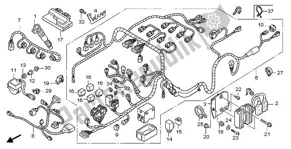 Alle onderdelen voor de Kabelboom van de Honda CBR 1000 RR 2007