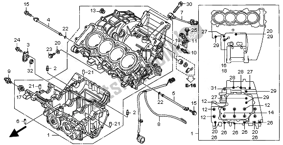 Todas las partes para Caja Del Cigüeñal de Honda CBR 600 RR 2010