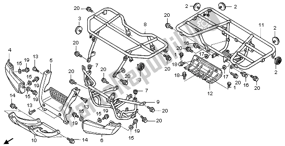 Tutte le parti per il Vettore del Honda TRX 650 FA Fourtrax Rincon 2003