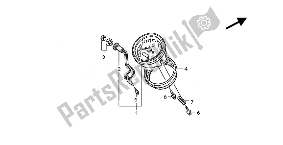 All parts for the Meter (kmh) of the Honda VT 750C2B 2010