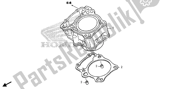 All parts for the Cylinder of the Honda CRF 250L 2015