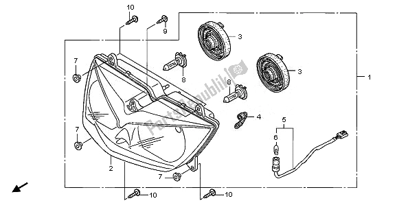 Todas las partes para Faro (eu) de Honda XL 1000 VA 2010