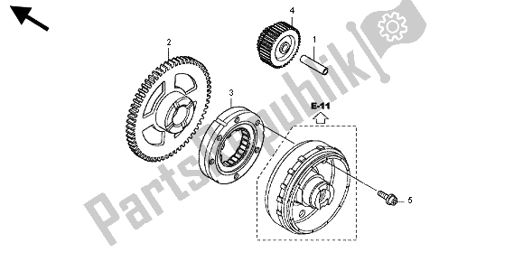 Toutes les pièces pour le Demarreur du Honda TRX 500 FE Foretrax Foreman ES 2012