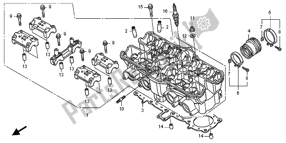 Todas las partes para Cabeza De Cilindro de Honda CB 1300 SA 2010