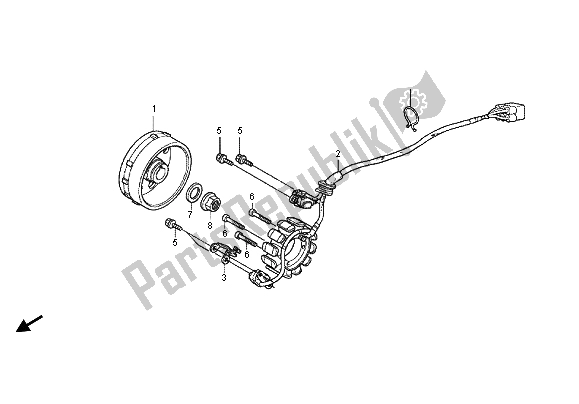 All parts for the Generator of the Honda CRF 450R 2012