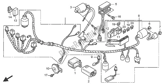 Tutte le parti per il Cablaggio del Honda XR 125L 2005