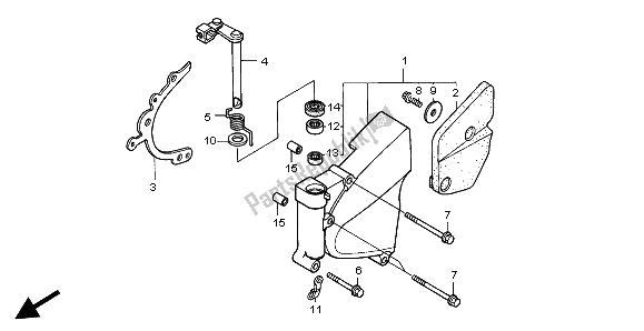 Tutte le parti per il Coperchio Carter Sinistro del Honda XL 1000V 2004