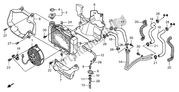 All parts for the Radiator of the Honda PES 125 2010