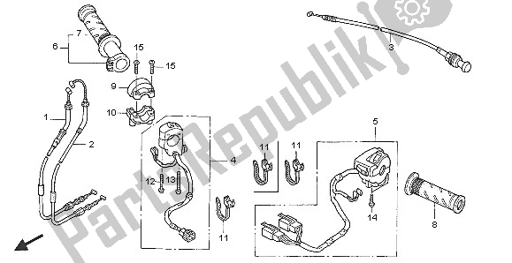 Tutte le parti per il Interruttore E Cavo del Honda VTR 1000 SP 2005