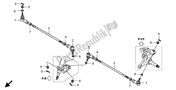 Tutte le parti per il Tirante del Honda TRX 700 XX 2008