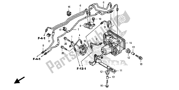 Tutte le parti per il Modulatore Abs del Honda CB 600 FA Hornet 2013