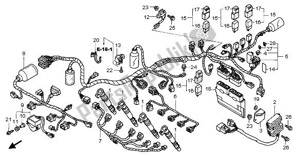 Todas las partes para Arnés De Cables de Honda CBR 900 RR 2003