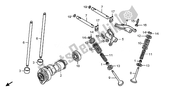 All parts for the Camshaft of the Honda TRX 500 FE Foretrax Foreman ES 2011