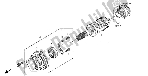 All parts for the Primary Shaft of the Honda ST 1300A 2010