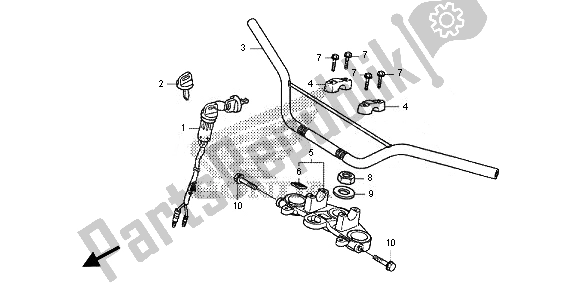 Tutte le parti per il Gestire Il Tubo del Honda CRF 125F SW 2014