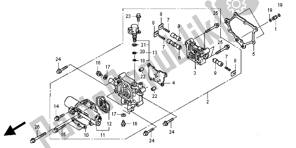 Todas las partes para Cuerpo De La Válvula Principal de Honda TRX 420 FA Fourtrax Rancher AT 2012