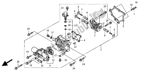 Toutes les pièces pour le Corps De Soupape Principal du Honda TRX 420 FA Fourtrax Rancher AT 2012