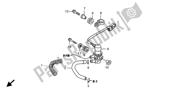 All parts for the Solenoid Valve of the Honda SH 125 2010