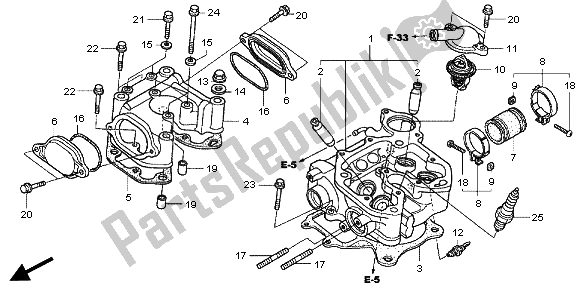 Toutes les pièces pour le Culasse du Honda TRX 500 FA Fourtrax Foreman Rubicon 2013