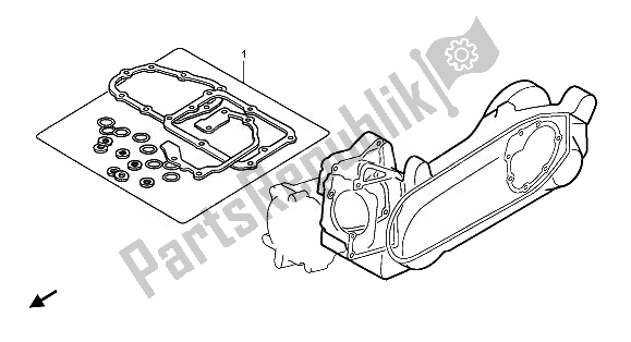 All parts for the Eop-2 Gasket Kit B of the Honda SH 125 2011