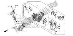 cuerpo del acelerador e inyector de combustible